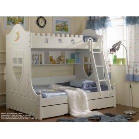 Huston White Bunk Bed for Kids